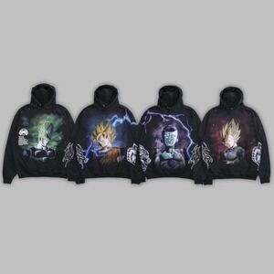 Darc Sport Dragon Ball Z SIDE-BY-SIDE Hoodie Box Set in Black Size Large NEW DBZ
